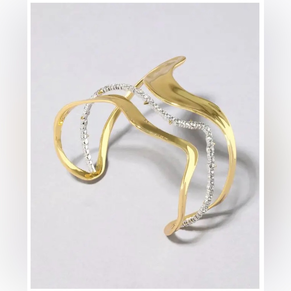 ALEXIS BITTAR Orbit Wavy Cuff Bracelet - Picture 3 of 3